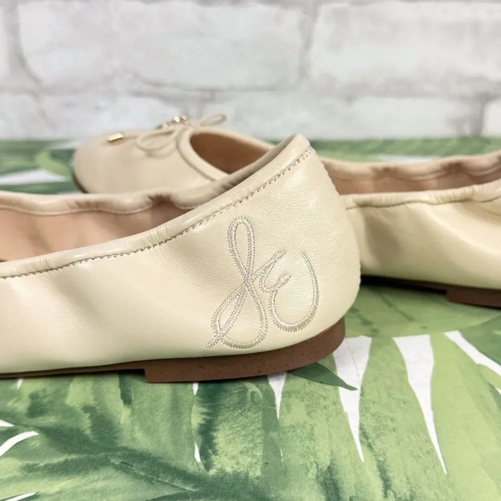 SAM EDELMAN NEW Felicia Ivory Leather Ballet Flat - Picture 8 of 16